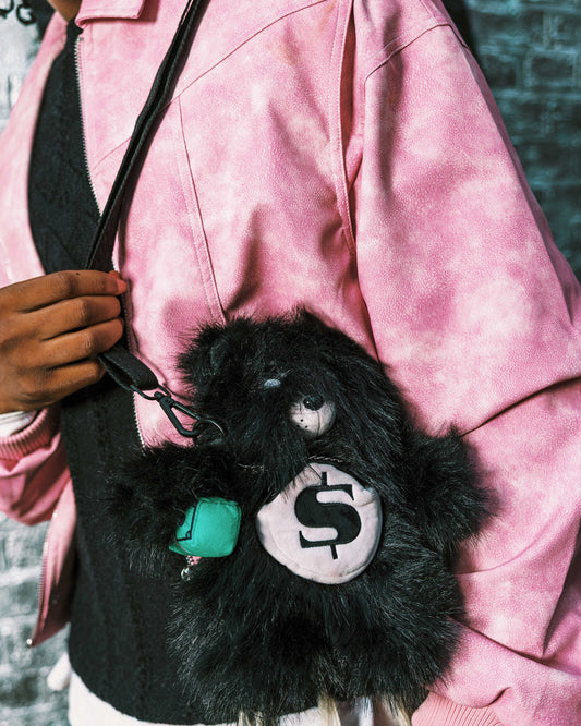 SPRAYGROUND® BACKPACK FUR CRAY BLACK BEAR CUB BACKPACK